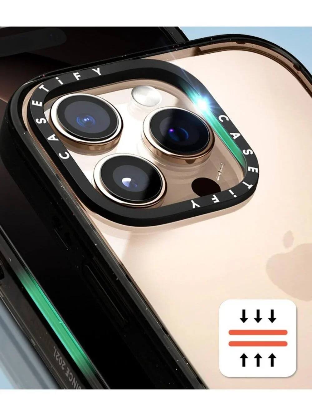 CASETiFY Impact Case iPhone 14 Pro Zebra Brown Clear Black 8.2ft MagSafe